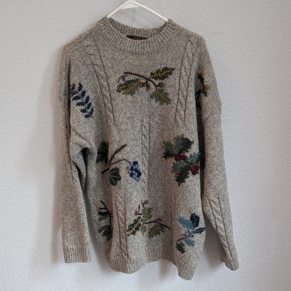 LL Bean Fruits of the Forest Sweater Vintage